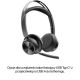 401. POLY Zestaw słuchawkowy Voyager Focus 2 z certyfikatem Microsoft Teams USB-C-C + przejściówka USB-C/A + podstawka ładująca