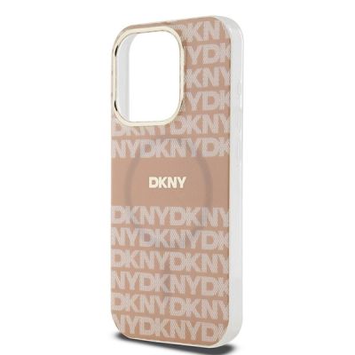 6. Etui DKNY IML Mono & Stripe MagSafe na iPhone 15 Pro Max - różowe