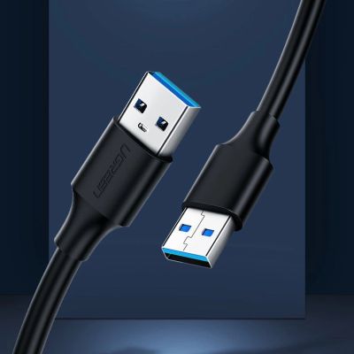 2. Ugreen kabel przewód USB 2.0 (męski) - USB 2.0 (męski) 0,5 m czarny (US128 10308)