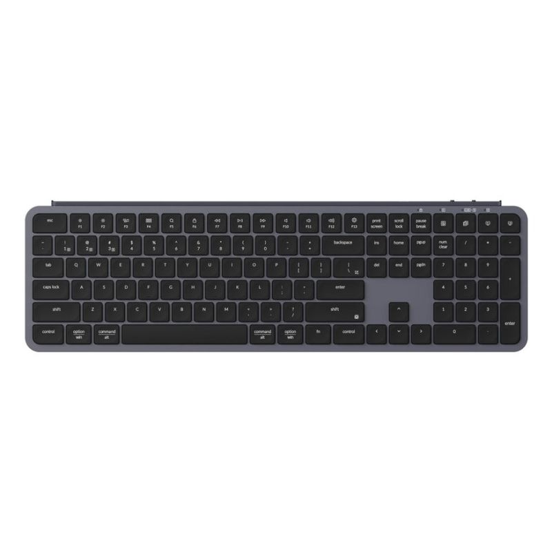 Keychron B6P-K1 klawiatura Dom/Biuro USB + RF Wireless + Bluetooth Szary