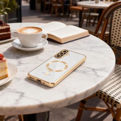 10. Etui Tech-Protect MagFlex MagSafe na Samsung Galaxy A37 5G - przezroczysto-złote