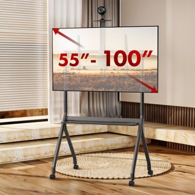 20. MACLEAN WÓZEK DO TV, PÓŁKA NA KAMERĘ, NA KÓŁKACH, 55-100", MAX. OBCIĄŻENIE 120KG/10KG PÓŁKA, MAX. VESA 900X600 MC-114 B