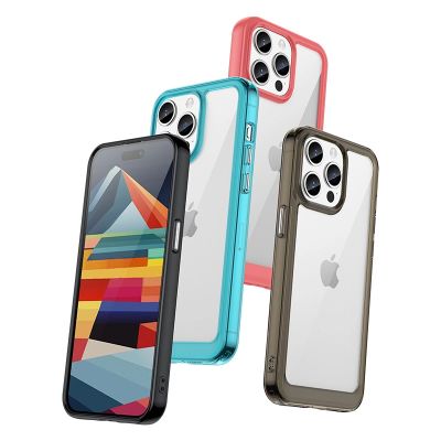 3. Wzmocnione etui z elastyczną ramką do iPhone 15 Pro Max Outer Space - niebieskie