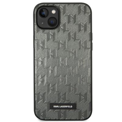 3. Etui Karl Lagerfeld Saffiano Mono Metal Logo na iPhone 14 Plus - szare
