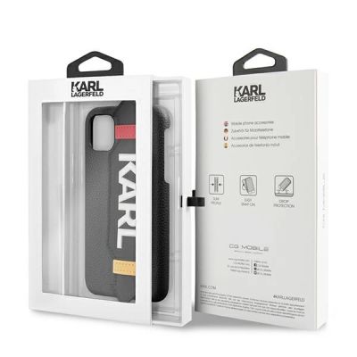 7. Etui Karl Lagerfeld Strap na iPhone 11 Pro 5,8" - czarne