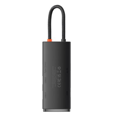 7. Baseus Lite Series wielofunkcyjny HUB USB Typ C - 2 x USB 3.0 / USB Typ C / HDMI 1,4 / SD/TF OTG czarny (WKQX050001)