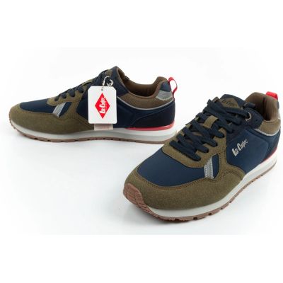8. Lee Cooper buty sportowe sneakersy męskie modne wygodne wytrzymałe granatowe khaki