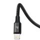 3. Kabel Baseus Rapid Series 3w1 USB-C - USB-C / Lightning / micro USB 20W PD 1.5m - czarny