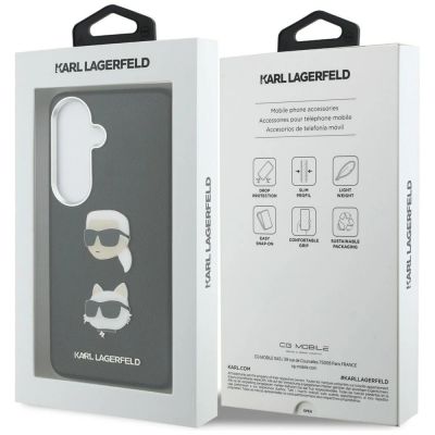 9. Etui Karl Lagerfeld Saffiano Double Heads Metal na Samsung Galaxy S26 - czarne