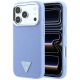 Etui Guess Grained Triangle Logo MagSafe na iPhone 18 Pro Max / 17 Pro Max - niebieskie