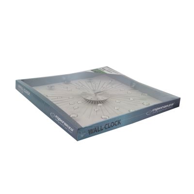 5. Zegar ścienny Esperanza Boston EHC002 (kolor srebrny)