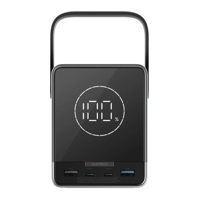 3. Powerbank Cuktech 300W 40000mAh z ładowaniem bezprzewodowym 2x USB-C + 2x USB-A - czarny