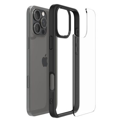 9. Etui Spigen Ultra Hybrid na iPhone 16 Pro - czarny mat
