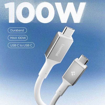 2. Kabel Spigen EB10020CC USB-C 100 W 200 cm - biały