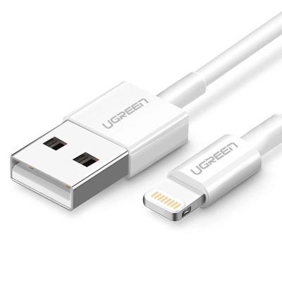 2. Kabel Ugreen US155 20728 USB-A / Lightning MFi 2.4A 1m - biały