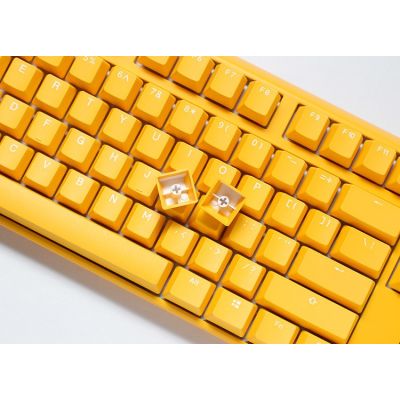 2. Ducky One 3 Yellow TKL klawiatura Gaming USB Niemiecki Żółty