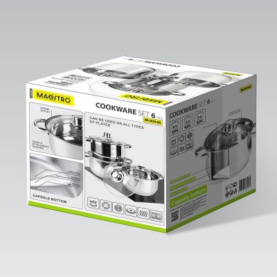 4. Zestaw garnków 6 el. MR-2020-6XL MAESTRO