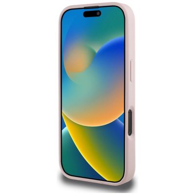 5. Etui Guess Grained Roses Big 4G logo na iPhone 16 Pro - różowe