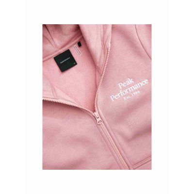 4. Bluza juniorska PEAK PERFORMANCE Jr Original Small Logo Hood kolor różowy