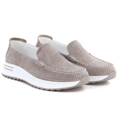 4. Skórzane mokasyny na grubej podeszwie ażurowe fango Jezzi 9793