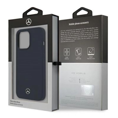 8. Etui Mercedes Silicone Line na iPhone 13 Pro / iPhone 13 - granatowe