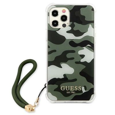 3. Etui Guess Camo Collection na iPhone 12 Pro Max - zielone