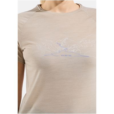 2. Koszulka z krótkim rękawem damska ODLO Ascent PW 130 Run. Bike. Hike. T-Shirt Crew Neck s/s szara