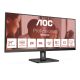 5. AOC U34E2M monitor komputerowy 86,4 cm (34") 3440 x 1440 px Wide Quad HD Czarny