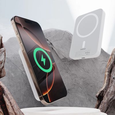 3. Powerbank Dudao K26S 5000mAh 20W USB-A / USB-C / MagSafe - biały