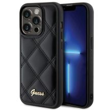 Etui Guess Quilted Metal Logo na iPhone 15 Pro Max - czarne