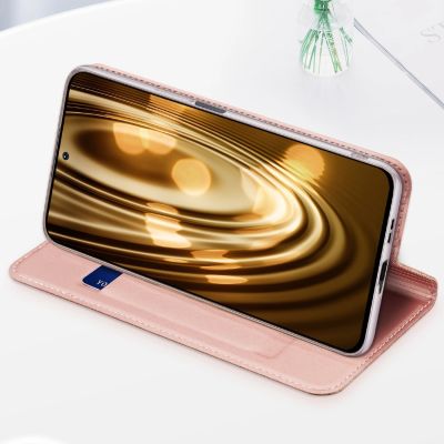 16. Dux Ducis Skin Pro kabura etui pokrowiec z klapką Xiaomi Poco F4 5G złoty