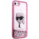 4. Etui Karl Lagerfeld Glitter Karl's Head na iPhone 7 / 8 / SE 2020 / SE 2022 - różowe