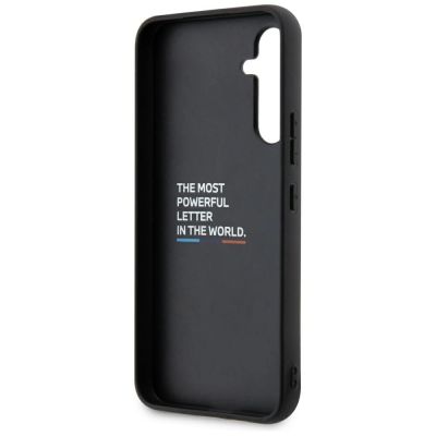 7. Etui BMW Leather Stamp Tricolor na Samsung Galaxy A54 - czarne