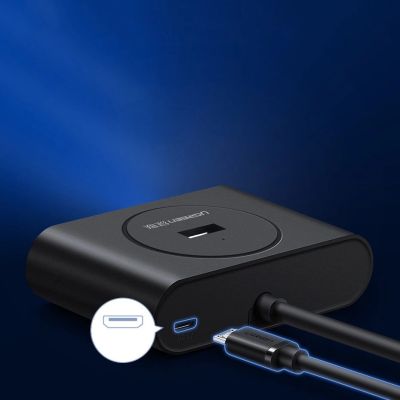 8. Ugreen rozdzielacz HUB 4x USB 3.2 Gen 1 (kabel 0,5 m) czarny (20290)