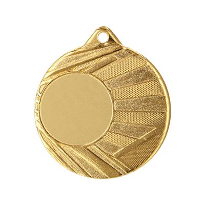 9. MEDAL Z MIEJSCEM NA WKLEJKĘ ZŁOTY ŚR 50mm