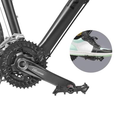 6. Pedały rowerowe Rockbros 2020-12CBK platformowe aluminiowe - czarne