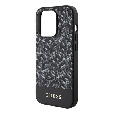 6. Etui Guess GCube Stripes MagSafe na iPhone 15 Pro Max - czarne