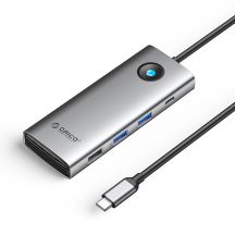 Stacja dokująca USB-C Orico PW11 8w1 2x USB-A 3.0 1x USB-A 2.0 1x USB-C 3.0 1x USB-C PD 100 W 1x HDMI 4K 60Hz 1x VGA 1080P 60Hz 1x RJ45 Gigabit Ethernet - szara