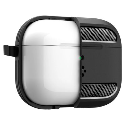 9. Etui Spigen Rugged Armor na AirPods Pro 3 - czarny mat