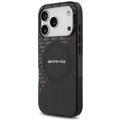 2. Etui Mercedes AMG IML Double Layer Rhombs MagSafe na iPhone 18 Pro / 17 Pro - czarno-czerwone