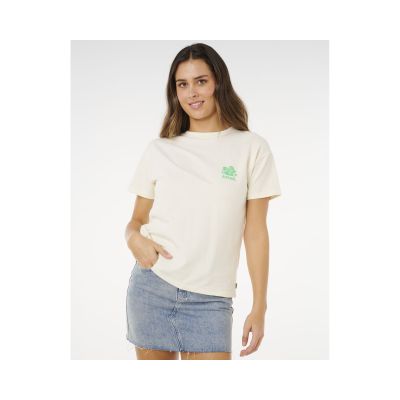 6. Koszulka damska RIP CURL Surf Puff Party Pack Relaxed beżowa