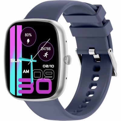 5. Smartwatch Męski GRAVITY GT18-6 Czarny Pasek Silikonowy + Granatowy Pasek