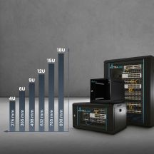 Extralink LITE 12U 530X400 WALL-MOUNTED RACKMOUNT CABINET BLACK Stojak wolnostojący/ścienny/podłogowy Czarny