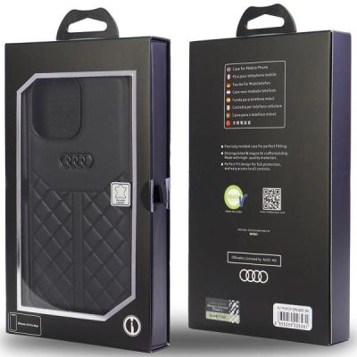 5. Etui Audi Genuine Leather na iPhone 13 Pro Max - czarne