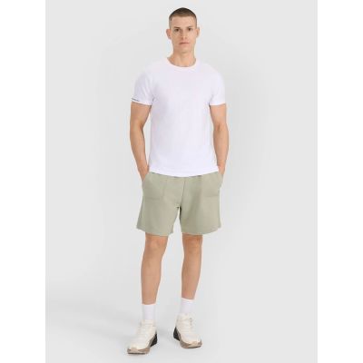 6. T-shirt regular gładki męski 4F 4FRSS25TTSHM3041-10S