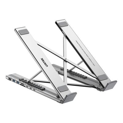 5. UNITEK PODSTAWKA POD LAPTOP REGULOWANA + HUB USB-C/A, HDMI 2.0, PD 100W