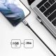 4. Kabel Ugreen US334 70645 USB-C (kątowy) / USB-C (prosty) 100W PD 2m - czarny