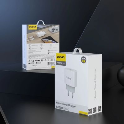 9. Ładowarka sieciowa Dudao A14EUC PD 20W USB-C z kablem - biała