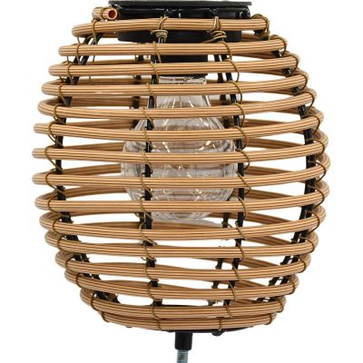 4. LAMPA SOLARNA KULA RATTAN BRĄZOWA PROGARDEN
