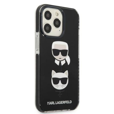 4. Etui Karl Lagerfeld Karl&Choupette Head na iPhone 13 Pro Max - czarne